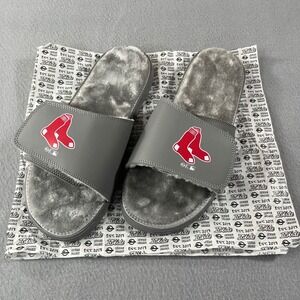 ISlide Boston Red Sox MLB Grey‎ Fur Lined Slide Sandals Mens 13